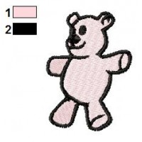 Teddy Bear Embroidery Design 04